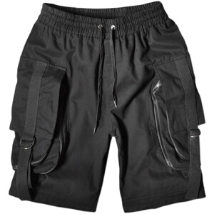 2025夏季日系港风潮流短裤男炸街工装直筒五分青年裤子 DK08P65图片