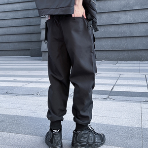 2025春机能风伞兵装裤男潮流宽松束脚立体袋青少年长裤 K937P115图片