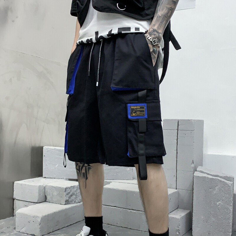 夏季男士工装短裤潮牌ins炸街宽松日系五分裤潮流直筒裤DK18P55,男装牛仔裤,星座101A-3
