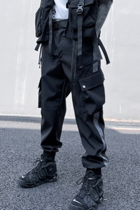 2025春季机能风伞兵工装裤男潮流宽松束脚百搭ins长裤 K951 P105图片