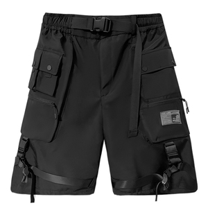夏季机能速干工装短裤男宽松直筒五分裤多口袋潮流裤子 DK74 P85图片