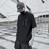 夏季山本风暗黑机能工装立体袋短袖T恤男休闲圆领t恤潮牌T661P85，男装T恤，星座101A-3