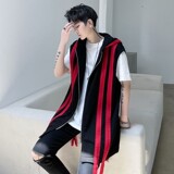 2025夏新款宽松拉链装饰连帽马甲背心男潮流炸街帅气外套MJ62P95，男装背心/马甲，星座101A-3