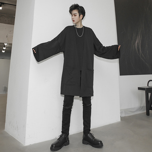 秋冬薄款披风暗黑潮牌ins男宽松休闲青年外套发型师服装 W88 P55图片