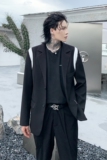 秋冬西服男拼色宽松潮流炸街帅气青年小西装外套XF12P125，男装西服套装，星座101A-3