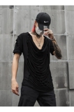 夏季男士短袖T恤嘻哈潮流苏发型师服装个性T恤演出服T406P65，男装T恤，星座101A-3