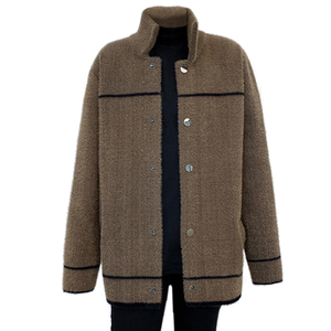 专柜品质秋冬季仿貂绒男夹克潮流韩版修身发型师服装外套W193P155图片