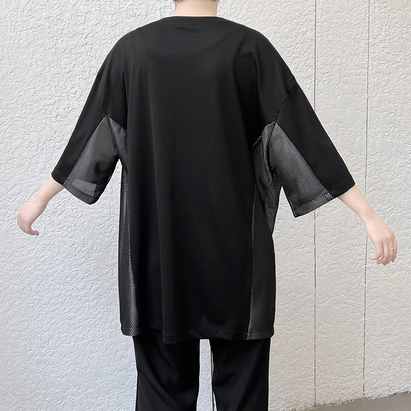 夏季新款暗黑宽松圆领短袖T恤个性口袋潮流半袖上衣T659P75,男装T恤,星座101A-3