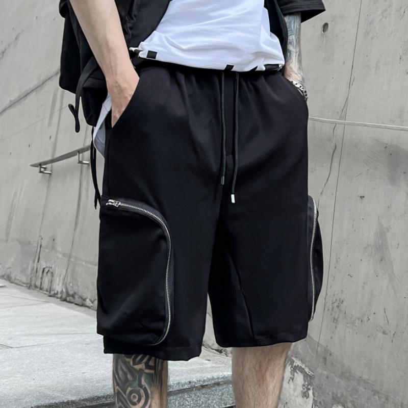 夏季多口袋伞兵机能工装短裤男士潮流ins冲锋裤五分裤DK68P65,男装牛仔裤,星座101A-3