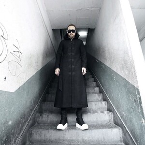 欧美潮男保暖外套男士长款大衣时尚男 F91 P155图片
