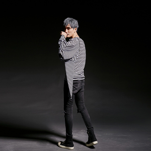 2024春夏潮男演出服韩版修身夜店酒吧DJ个性发型师服装 CT44 P55图片