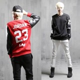 秋冬装潮男打底衫韩版个性演出服长袖拼接印花T恤CT442P65，男装T恤，星座101A-3