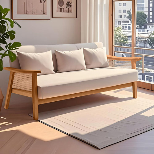 现代简约实木洽谈会议沙发茶几