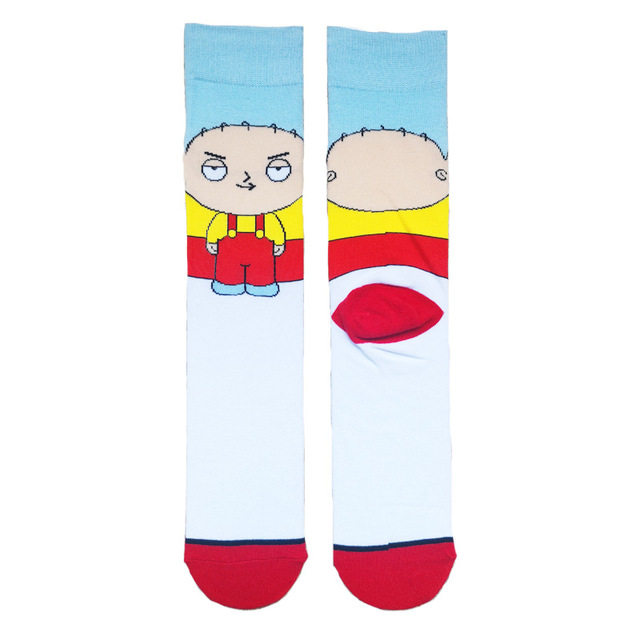 Personality funny Anime socks Cartoon happy socks Sock man thumbnail 7