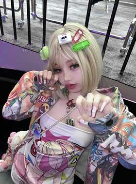 BOBBINAILS手工定制可爱亮闪闪十字架INS可拆卸穿戴甲