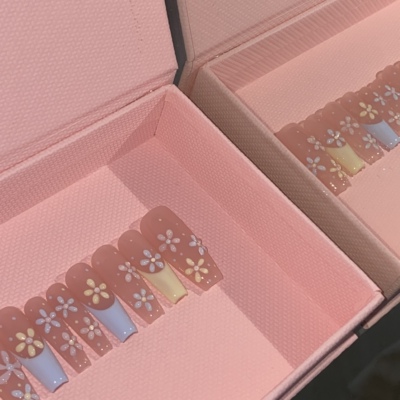 手工秋冬款显白温柔美甲贴片