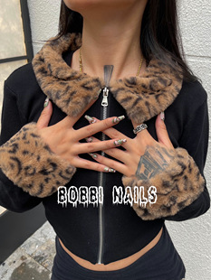 BOBBINAILS手工定制欧美迷彩辣妹可拆卸穿戴甲成品