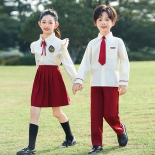 元旦儿童合唱演出服中小学生诗歌朗诵歌唱祖国表演服装幼儿园班服