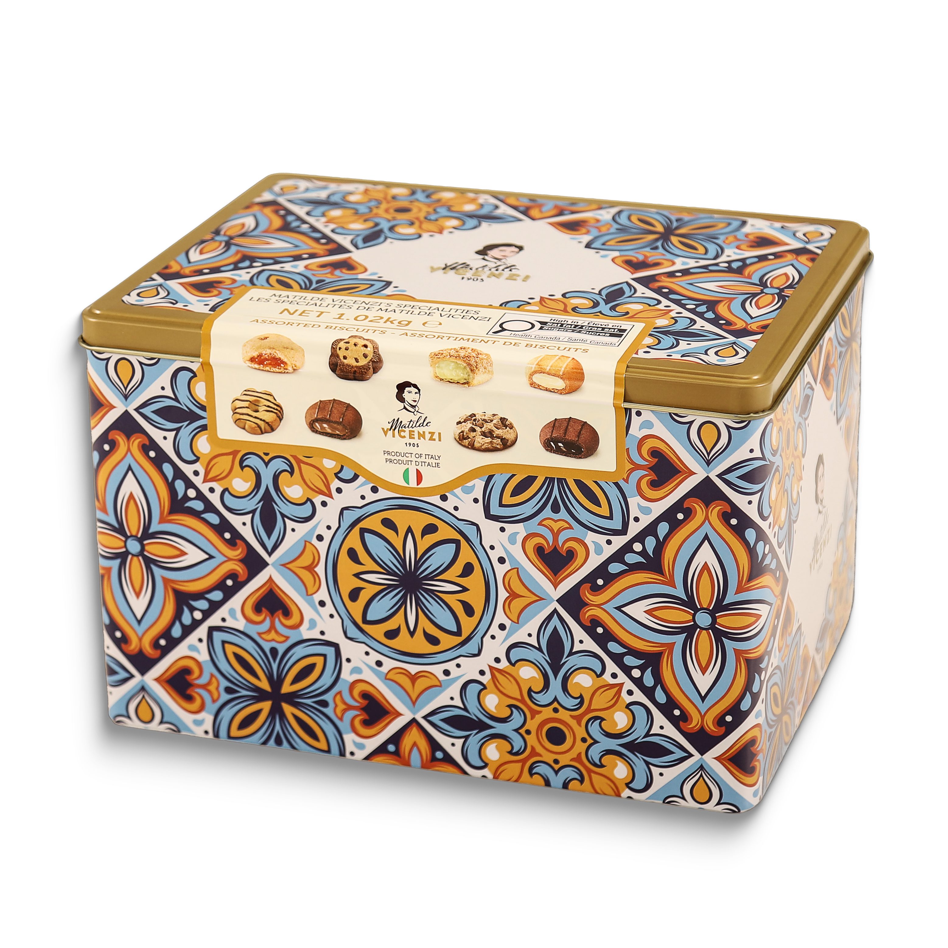 加拿大进口意大利VICENZI维西尼混合口味罗马曲奇饼干礼盒1.02KG