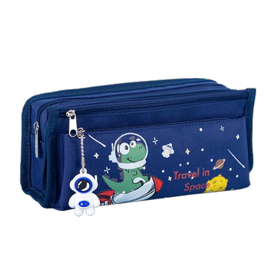 ins风！超大容量笔袋女孩款2025新款超火文具盒初中生高中铅笔盒女生女孩子文具笔袋2024绿色火山高颜值简约