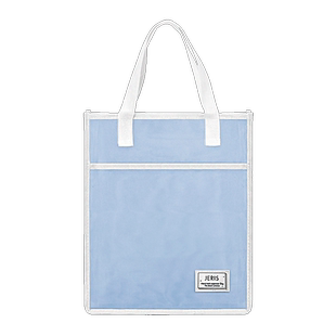 手提拉链网袋简约A4透明大容量文件袋尼龙网纱作业学习袋多功能学生手提袋拎书办公档案袋产检文具资料收纳袋