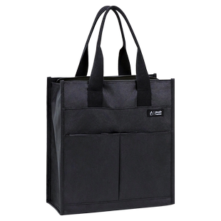 男士手提包休闲简约帆布包男款通勤托特手提袋单肩包大容量文件包