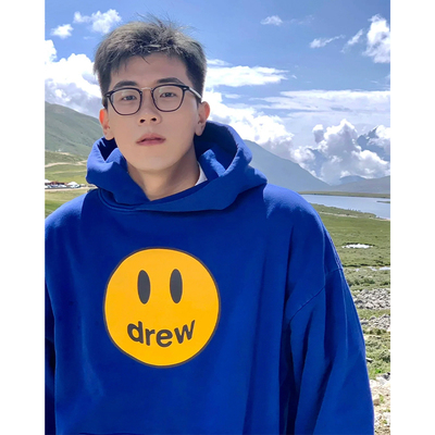 潮套头drew连drew连帽卫衣