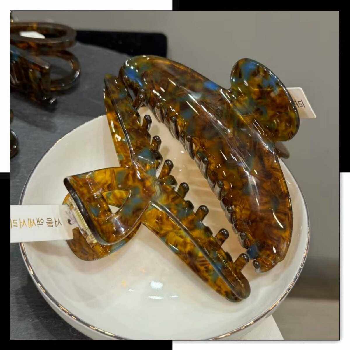 新款气质发夹后脑勺盘发鲨鱼夹大发量夹子发抓头饰高级感醋酸抓夹