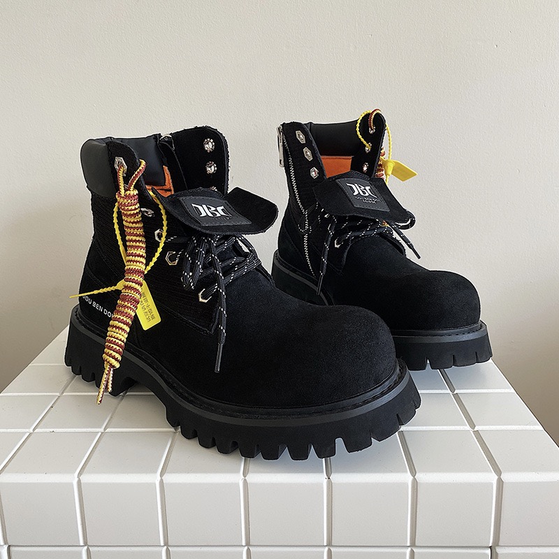 UCoc欧洲站鞋2025秋季新款厚底增高马丁靴时尚百搭休闲工装靴短靴