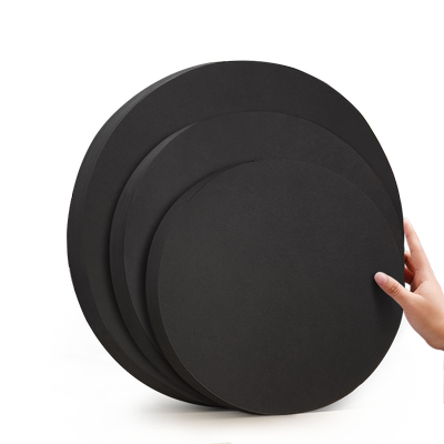 DIY元浩圆形加厚250g手工黑卡纸