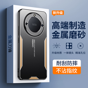 适用华为荣耀X40手机壳防摔RMO AN00软胶包边Honor金属刀锋保护套X40GT镜头全包X40i微磨砂外壳高级男女新款