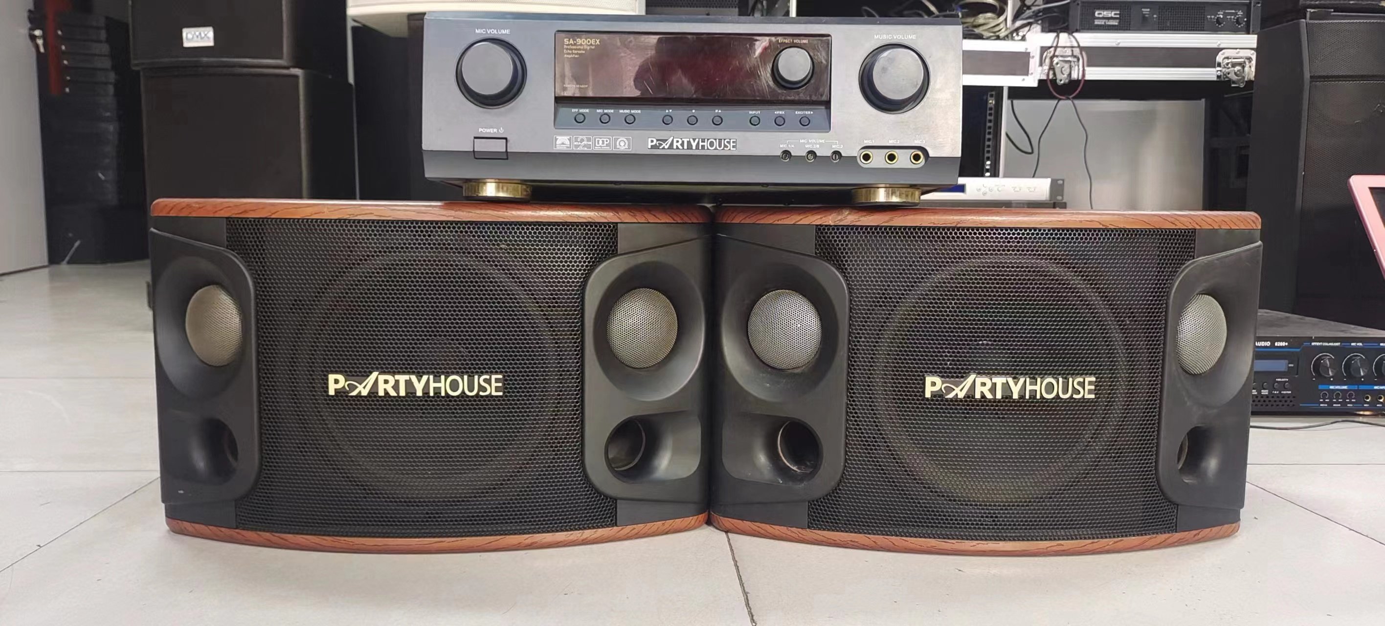 二手partyhouse/派对屋 AP-10音箱套装派对屋合并功放机大功率家