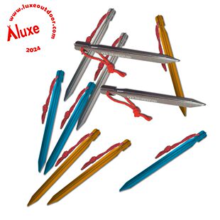 LUXE洛尔斯户外帐篷地钉 加强型铝合金  三棱营钉 带银光绳 Y型钉