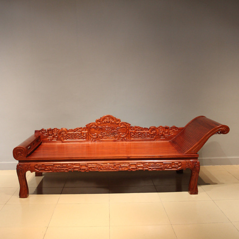 刺猬紫檀红木贵妃床贵妃椅美人榻新古典沙发床花梨贵妃榻躺椅家具