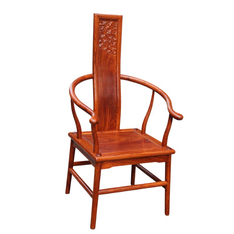 新中式刺猬紫檀圈椅餐椅书椅简约红木祥云京瓷苏梨中山允品家具