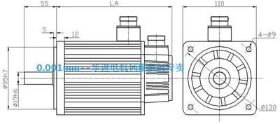 交流永磁同步伺服电机 110SJT-M040D(A)  (A2)替代广数同型号