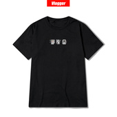 RED三视摄影师纯棉短袖 美国复古螺纹口男女Vlogger国潮T恤陈文坚