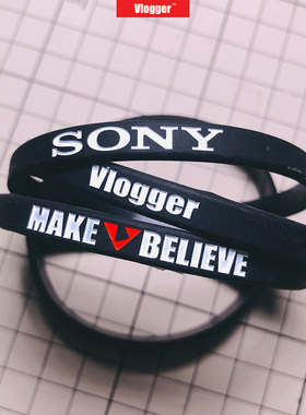 适用索尼大法好MakeBelieve凹版Vlogger国潮硅胶日常手环镜头环