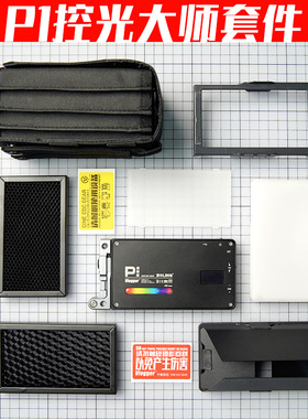 柏灵P1控光大师套装柔光罩遮光蜂巢便携包LED补光摄影师陈文坚