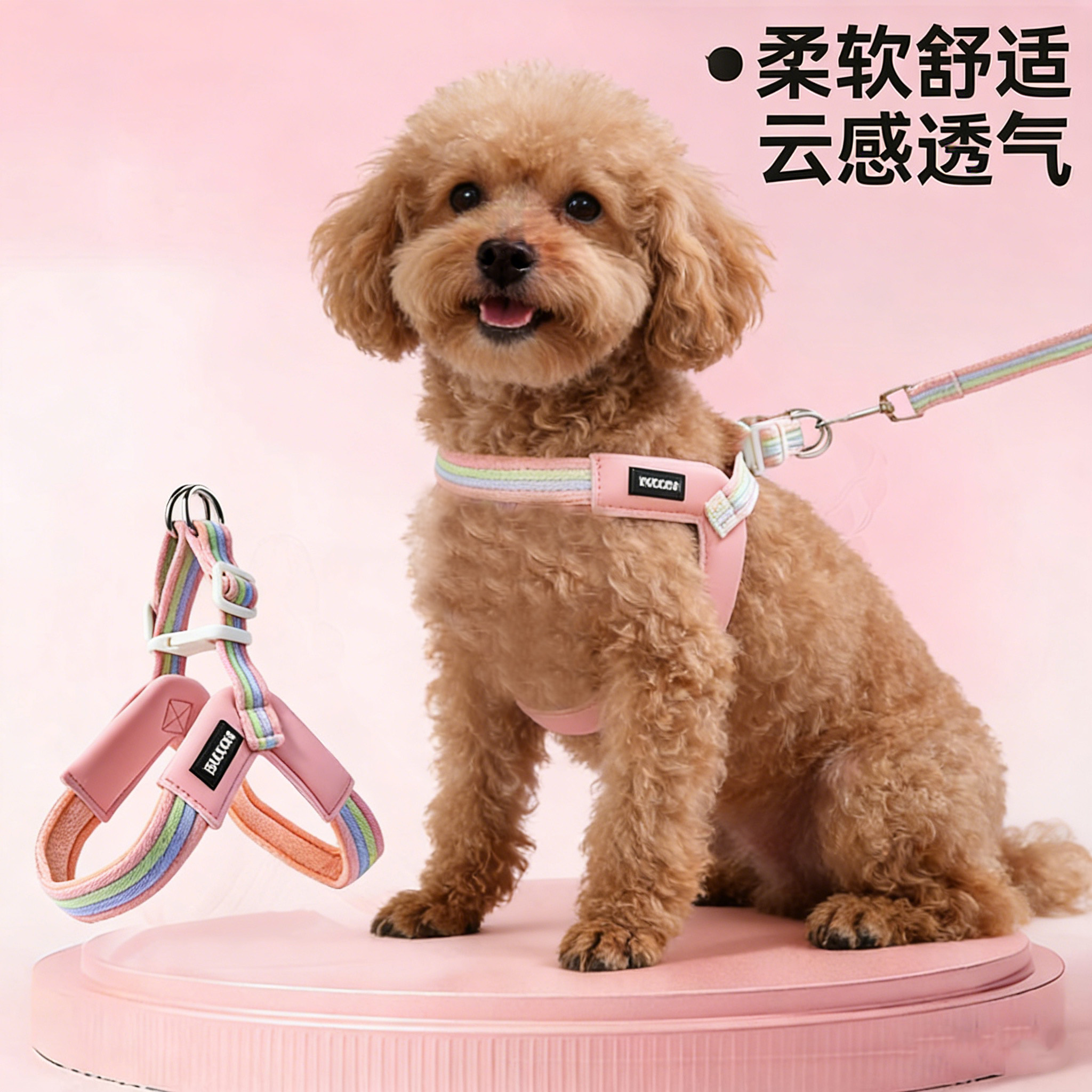 【小仙女专属】遛狗绳项圈式胸背