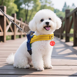 马鞍胸背带狗狗牵引绳透气防挣脱背心式项圈中小型犬遛狗绳子脖套
