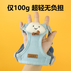 背心小狗狗牵引绳胸背带防挣脱小型犬泰迪比熊博美遛狗链宠物兔绳