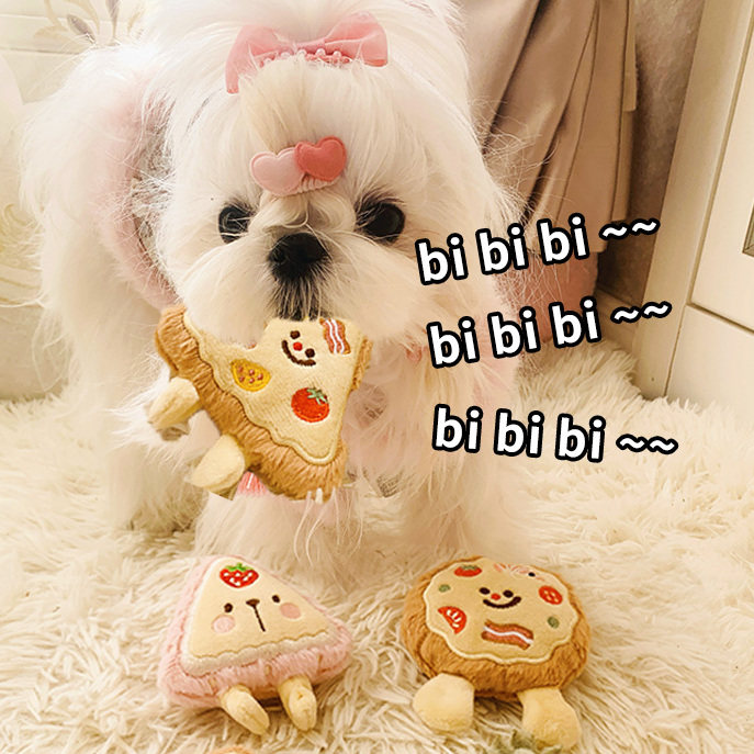 披萨玩偶狗狗玩具发声精致刺绣图案方便衔咬宠物马尔济斯比熊磨牙,宠物/宠物食品及用品,发声玩具,淘宝优惠券,粉丝福利购,淘宝优惠卷