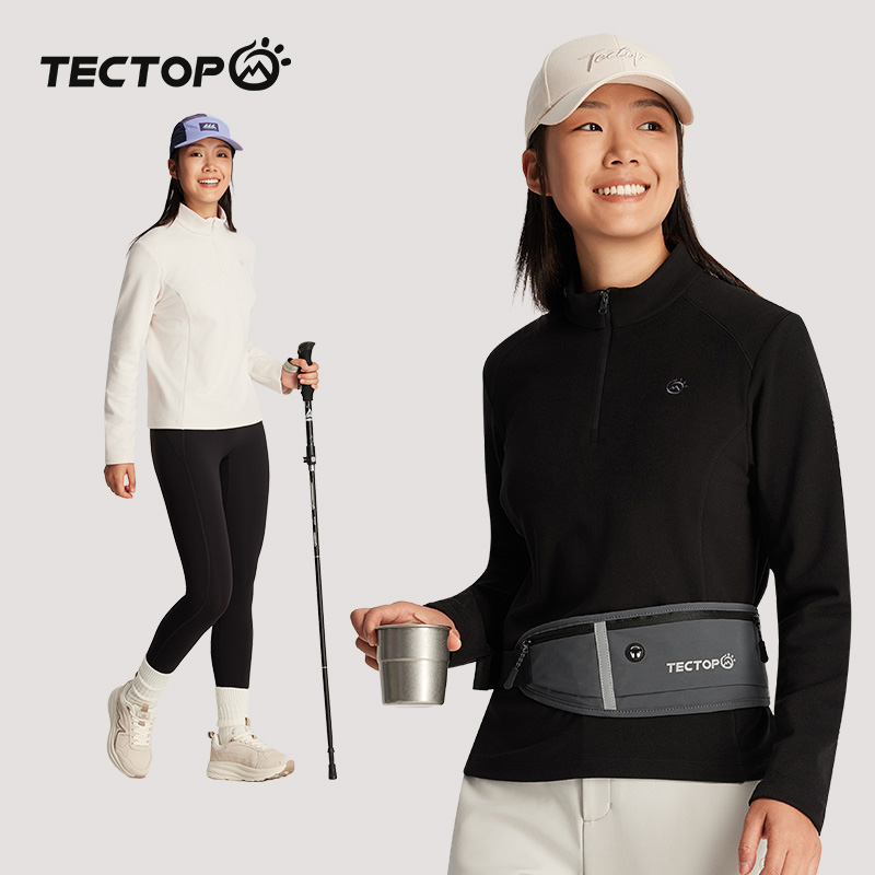 探拓双面德绒女保暖抓绒衣