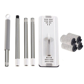 拖把桶拖把配件大全通用原装 平板拖把杆双向卡扣粘贴式 条形替换布