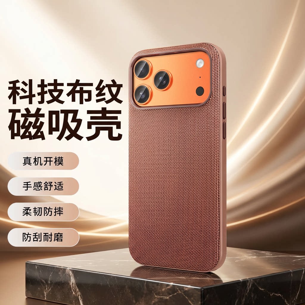 适用iPhone苹果17promax手机壳高级感编织纹17pro