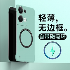 适用opporeno9手机壳reno9pro新款reno8曲屏高级感无边框pro+防摔网红男女生士磁吸por十非全包超薄硬散热