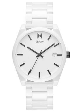 MVMT 28000121男手表白色ELEMENT表盘陶瓷手镯石英43MM