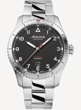Alpina男士Startimer日期自动机械银手表41MM 525BW4S26B