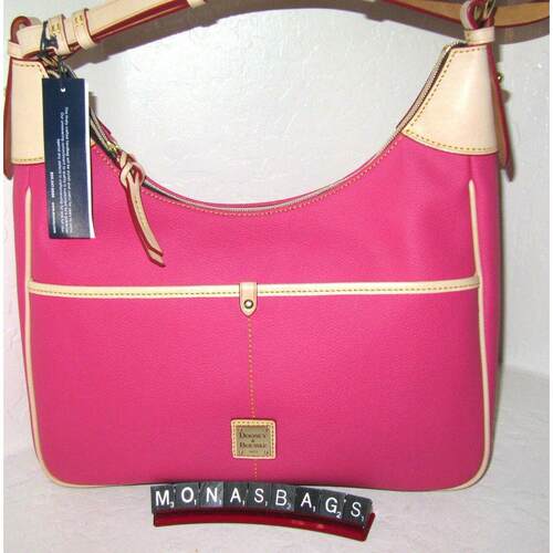 Dooney Bourke Hot粉色Rebecca流浪包单肩Outside Pockets